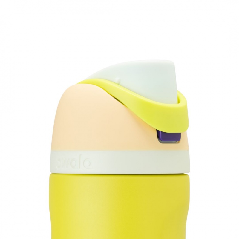 Owala 24oz FreeSip® Stainless Steel Water Bottle Lemon Limeade | Canada UBX148695