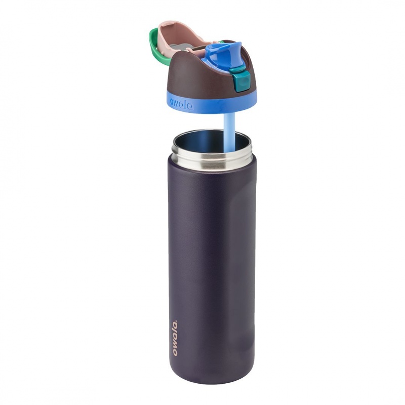 Owala 24oz FreeSip® Stainless Steel Water Bottle Night Safari | Canada KAD206349
