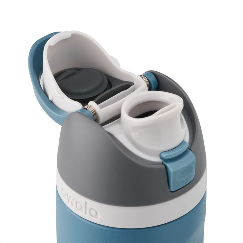 Owala 24oz FreeSip® Stainless Steel Water Bottle Blue Oasis | Canada FCK145936