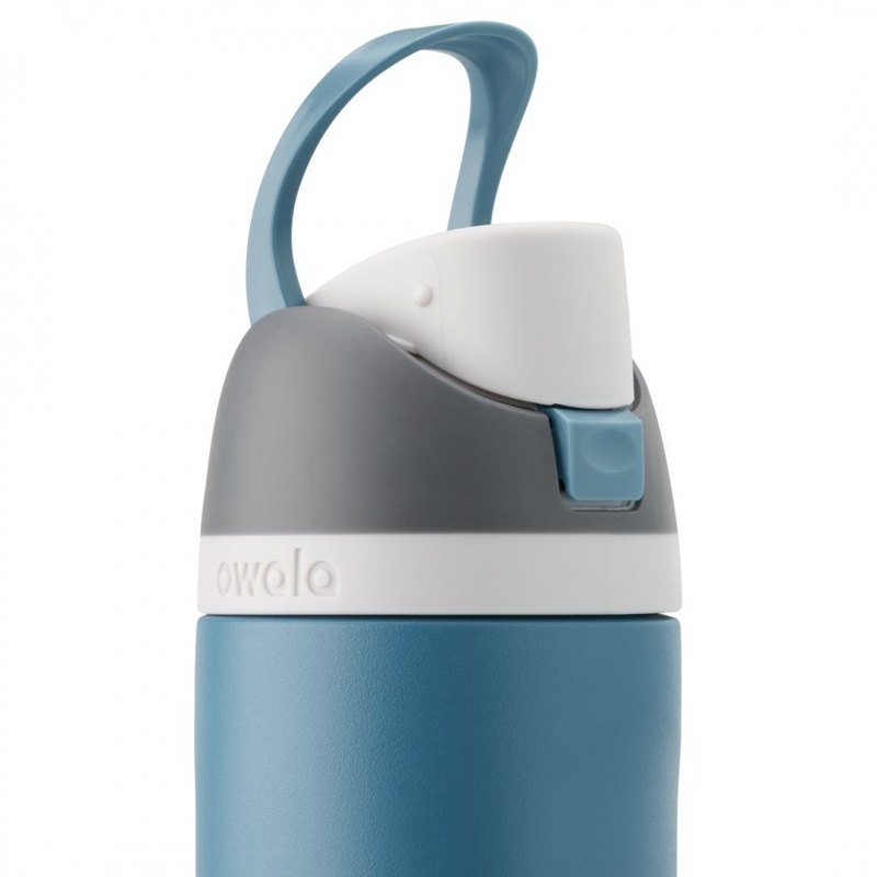 Owala 24oz FreeSip® Stainless Steel Water Bottle Blue Oasis | Canada FCK145936